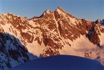 Le Pic de Neige Cordier (3614 m) vu du Glacier Supérieur d'Arsine.