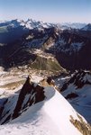 Arrivée sur la belle arête de la Calotte.