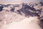 La Tsanteleina (3602 m) devant, la Levanna (3619 m) au fond.