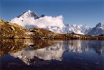 L'Aiguille Verte, les Drus, les Grandes Jorasses et la Dent du Géant.