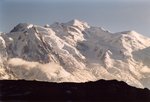 Le Mont Blanc dans les lumières du soir.