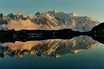 Le Mont Blanc au coucher du Soleil.