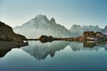 Le Lac Blanc et l'Aiguille Verte.