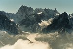 Les Grandes Jorasses et la Mer de Glace.