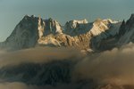 Second bivouac, second coucher de Soleil, tout aussi magique que le premier… Ici, les Grandes Jorasses vues de l'Index.