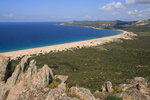 Plage de sable fin dans le sud de la Corse.