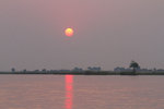 Coucher du soleil sur la rivière Chobe.
