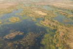 Le delta de l'Okavango vu du ciel.