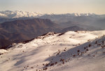 Le Grand Capelet, le Mont Bégo et la Cime du Diable à gauche.