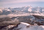 La chaîne du Mont Blanc vue du Petit Croisse-Baulet.
