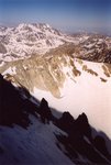 Incursion en face nord. Au fond, le massif de Péclet-Polset.