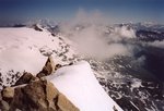 Vue sur le Dôme de Chasseforêt et la Grande Casse. Au fond, le Mont Blanc.