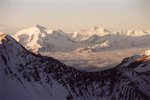 Mer de nuage sur la Tarentaise, avec le Mont Pourri et la Grande Casse.