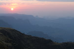 Coucher du soleil sur les hauts plateaux.