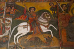 Saint Georges (le saint patron de l'Éthiopie) terrassant le dragon.