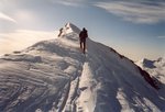 JB sur l'arête sommitale de la Grande Aiguille Rousse.
