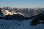 Les sommets de la haute Tarentaise et le mont Blanc.
