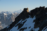 L'aiguille Percée et le mont Blanc.