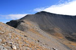 Le sommet du Mounier, vu de l'itinéraire de descente.