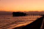Crépuscule sur le front de mer de Walvis Bay