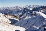 La Savoie vue du sommet. Il y a très peu de neige.