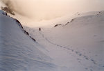 Remontée d'un petit couloir raide (même si ça se voit pas sur la photo !)