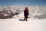 Nicolas, avec le Mont Blanc au fond.
