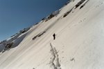 Alex dans la face nord-est.