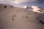 Dans la combe du Niolet, au fond la Grande Aiguille Rousse.