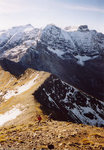 Derniers mètres avant le sommet. Au fond, le Mont Perdu.