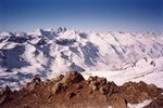 Vue sur les Aiguilles d'Arves.