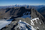 Le massif du Mont-Blanc vu de l'aiguille de la Grande Sassière.