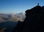 Sur l'arête de la Grande Sassière. Au fond, la Grande Motte et la Grande Casse.