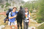 Photo avec le gentil cheval.