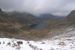 À la Baisse de Valmasque (2549 m), nous découvrons que le temps qui nous attend de l'autre côté est encore plus bouché.